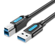 Cable Usb 3.0 Impresora Vention Coobi/ Usb Tipo-b Macho - Usb Macho/ 3m/ Negro