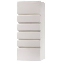 1 Luz De Pared De Cerámica A Ras De Suelo Blanca, E27 - Sollux