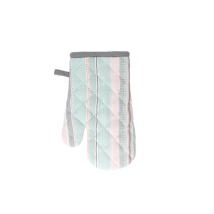 Ofenhandschuh – 100 % Baumwolle – 17 cm x 27 cm – Rosa, Blaugrün, Grau – Maximal 40° waschen