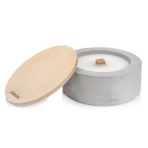 Betonfeuer Taal Ø 25cm Tischfeuer Garten-fackel Outdoor-kerze Mit Dauerdocht Inkl. Löschbrett