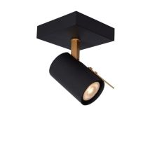 Applique Lucide Grony Gu10 5w 2200-3000k Nero Oro Metallo
