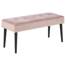 Glory Sitzbank Velours staubrosa – 45 cm Sitzhöhe – 95 cm Sitzbreite – 38 cm Sitztiefe – Langlebig – Modernes Design