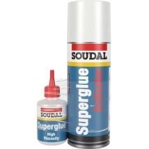 Soudal – 115103 Mitre Kit 50g/200ml – Fast Acting Two-Part Adhesive System – High Bond Strength – Easy to Use