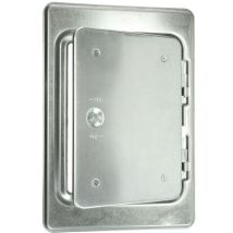 Porta camino in lamiera di acciaio zincato – 10250 – Chiusura a 4 angoli – Argento – UPMANN