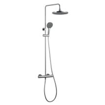 Columna de ducha termostática Ultima – Acabado metálico – Cabezal de ducha alto – Tipo de rociado