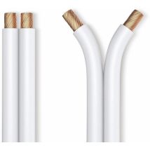 Câble Pour Haut-parleurs Purelink, 2x2,5 Mm², 50 M, Blanc, Ofc