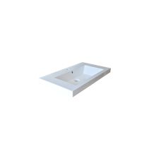 Waschtisch GLAM 80 cm – Waschbecken aus weißem Kunstharz – 80 cm, 46 cm, 12 cm – 60 mm