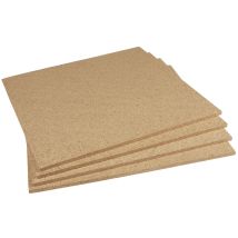 Sdl - Caja De 4 Placas De Corcho Para Pared Y Techo L.0,5 X L.0,5 Mx Esp. 10 Mm