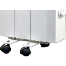 Juego de ruedas de acero negras para radiadores eléctricos – 4 unidades – Compatible con modelos Farho