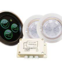 Kit Spot Led De 110 Mm O Rgb Ip68 Resistente Al Agua Con Sistema De Control Y Transformador
