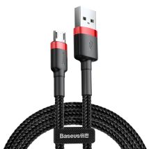Basetech - Baseus Cafule Cable Durabel Kabel Mit Nylon Geflochtenes Ladekabel Usb / Micro Usb Qc3.0 2.4a 1m Schwarz-rot (camklf-b91)