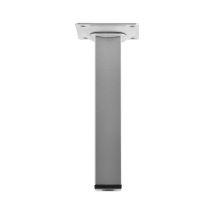 Element System - Pies De Muebles De Acero Tubular Silberfarb.100mm Cuadrado (por 4)