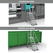 Plateforme Direct-matisere - Piattaforma 6 Gradini - Altezza Massima Di Lavoro 3.20m - Es306-r
