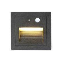 Mereteet - Confezione Da 1 Faretto Da Incasso A Parete A Led Da 3 W, Luce Da Parete, Luce Per Scale, Sensore Di Movimento, Luce Da Incasso A Pavimento