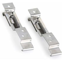 1 Paire De Pinces De Maintien De Plaque D'Immatriculation De Remorque En Acier Inoxydable, Ressort, Argenté, Durable Et Professionnel