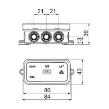 Caja Estanca Derivación 80x43 Ip55