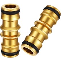 Eaudacè - Pack Brass Garden Hose Fittings For Garden Hose Taps (double Brass Connector)