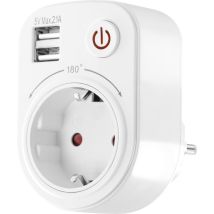 Zwischensteckdose mit USB – LEDMAXX – 180° drehbar – USB 2.0/3.0 kompatibel