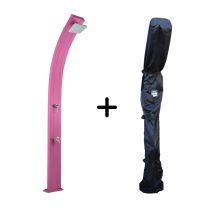 Ducha Solar Spring 30l Rosa Con Lavapiés Y Funda De Ducha