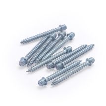 10 Schraubfüße 7 x 60 – Messing – Grau/Silber
