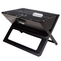 Barbacoa Plegable Portátil Rectangular Aktive Negro 45x29 Cm