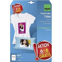 B-Ware Sigel T Shirt Transferfolien Textilfolien Helle Baumwolle 12 Stück Inkjet