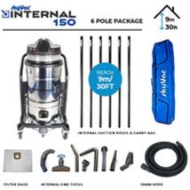 Skyvac – Internal150 Push Fit 6 Suction Pole – 3300 Watt Triple Motor – 10000 Air Flow – HEPA Filter – Professional Vacuum Cleaner