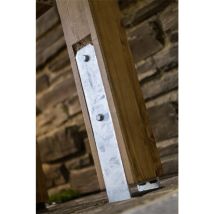 Pfostenträger H-Form 600mm 6mm Materialstärke 4 Löcher Ø 11mm verzinkt für Sichtschutzzäune Made in Germany