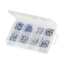 Fixman – Machine Screws & Nuts Pack – 105 Pieces – M5 & M6 Hex Nuts – Zinc Plated for Corrosion Resistance