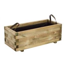 Cerland Jardinera Baroque 90x40x33 Cm , Jardinera Baroque 90 X 40 X 33 Cmfabricada En Pino Silvestre De Bosque Sostenibletratamiento Autoclave Para 