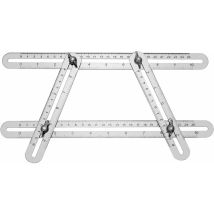 Angle Règle De Mesure , Outil De Mesure D'Angle , Règle Multi Angle , Règle Pliante À Double Échelle En Alliage D'Aluminium À Quatre Pliages Règle 