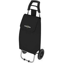 Colombo - Chariot De Courses Rolly Noir 36x7x90 Cm Capacité 25kg Tissu Imperméable