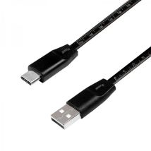 Cavo Superspeed Usb-c Maschio/usb-a Maschio Con Misuratore 1m Nero - Logilink