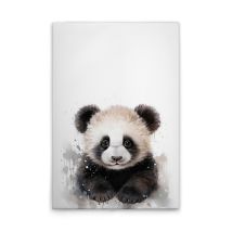 Leinwandbild Baby Panda Kinderzimmer M1-no.51898 - Kunstdruck Auf Leinwand In Weiß Schwarz - Wandbild 40 X 50 Cm