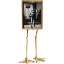 Kare Design Cornice Portafoto Duck Feet, Verticale, 13x18cm, Oro Anticato, Anatra, Accessorio Divertente