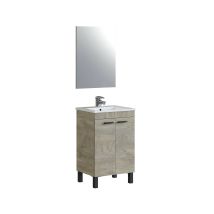 Mobile Sottolavabo - Marrone Rovere 80x50x40h Cm