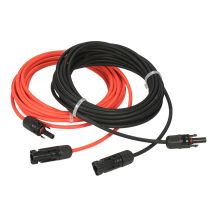 Kkmoon - Cable De Extensión Para Panel Solar Con Conector Mc4, Par Rojo Y Negro, 14 Awg, 4 Metros - Rw
