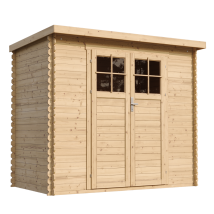 Wooden Garden Shed- H200 X 142 X 239 Cm/2.63 M2 - Outdoor Garden Shed With Impregnated Floor, Door With High Quality Lock, 19 Mm Planks - Timbela 