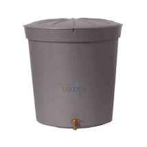 Suinga - Réservoir D'Eau En Polypropylène 300 L. Recuperateur D Eau 82x86 Cm Avec Robinet, Gris