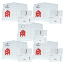 50x Sacchetto Compatibile Con Miele Peppermint Plus, Performance 2100 Aspirapolvere - Microfibra, 27,5cm X 18cm Bianco - Vhbw