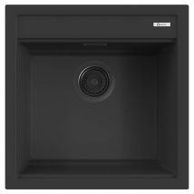Lavello Quareco Incasso 1 Vasca 51×51 Prime 50 Granito Nero Qlp050ne