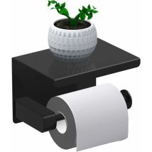 Porte-papier Toilette Sans Perçage, Distributeur De Papier Toilette Avec Étagère, Acier Inoxydable 304, Auto-adhésif, Convient À Une Fixation Murale 