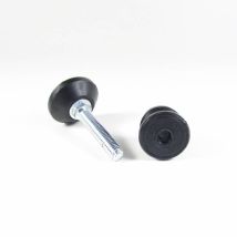 Ajile - Kit De Réglage / Mise À Niveau Pour Tube Rond Diam. 35 Mm Avec Pied Vérin Fileté Acier Zingué M10x50 Mm Embase Diam. 40 Mm