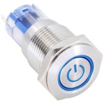 Tru Components 1303022 Las2gqf-11et/b/12v/s/p Pulsante 48 V/dc 2 A 1 X On / (on) Momentaneo Blu Ip65 1 Pz.