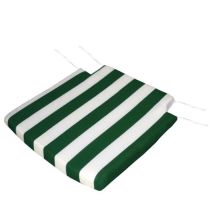 Cojín para silla 40x40x3 cm – Blanco/Verde – Teplas