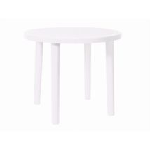 Garbar - Olot Mesa Redonda Interior, Exterior Ø86 Blanco