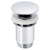 Piletta Lavabo Grande Tappo Click-clack In Ottone Cromato