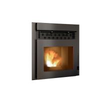 Inserto Para Chimenea De Pellets 11 Kw Punto Fuoco Alessio De Silicona Gris