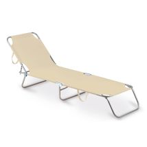 Garden Friend Lettino Pieghevole Maiorca In Acciaio 55x188x24h Cm Colore Beige