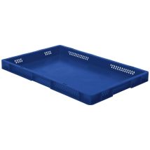 La-ka-pe - Transport-stapelkasten B600xt400xh50 Mm Blau, Geschlossen Ohne Griffloch